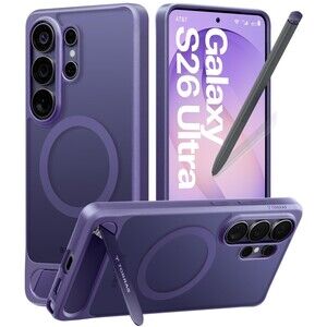 TORRAS Strong Magnetic & Seamless Stand for Samsung Galaxy S26 Ultra Case Purple